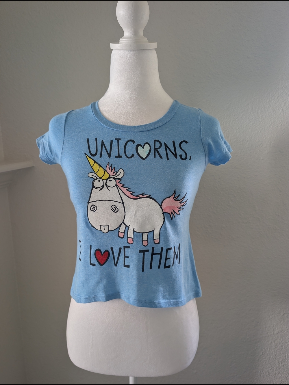 Universal Light Blue Unicorn Graphic Tee